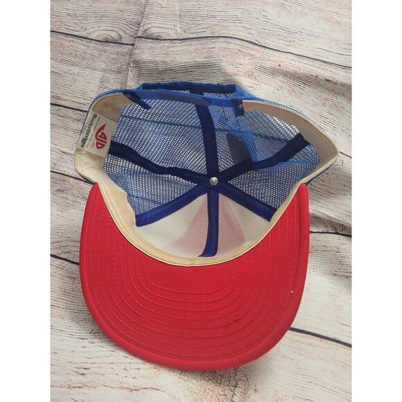 Vtg Superbowl XX Chicago Bears vs Patriots lucky stripe AJD trucker hat cap - Picture 3 of 5